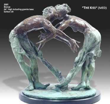 - First Kiss - Bronze sculpture by Barry Johnston