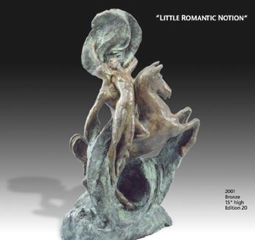 Little Romantic Notion - Bronze sculpture by Barry Johnston