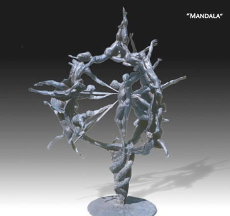 Mandala - Bronze sculpture by Barry Johnston
